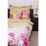 Pink Orchidea pamut-szatén ágynemű